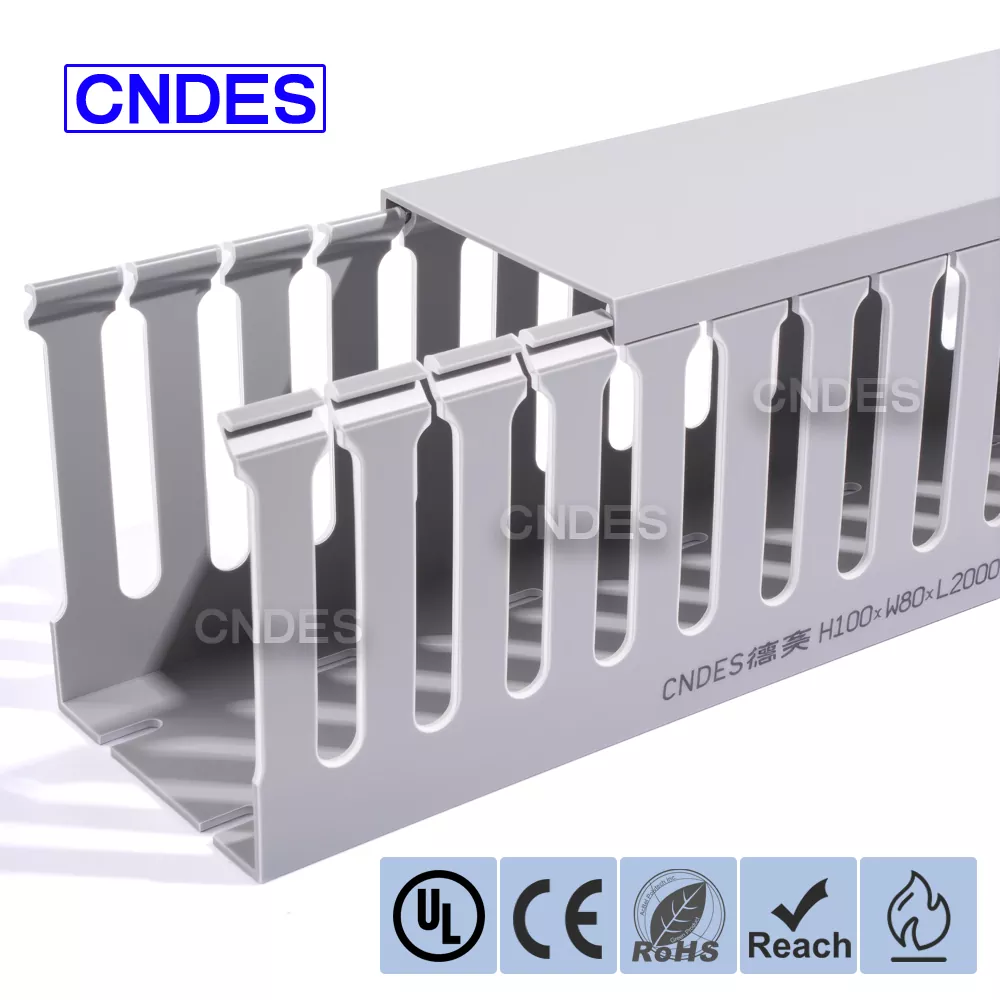 Αγωγός καλωδίωσης PVC με εύκαμπτη σχισμή 100×80