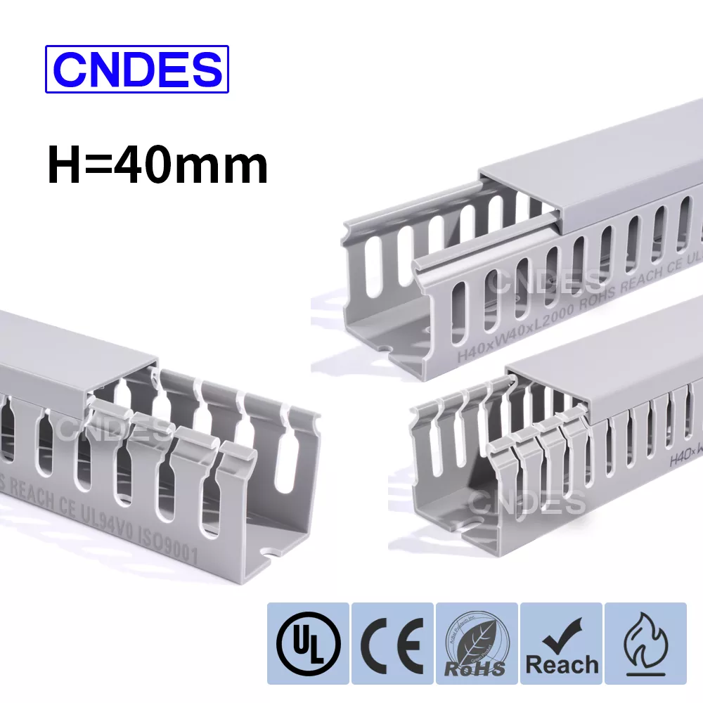 Αγωγός διαδρόμου καλωδίωσης PVC με σχισμή ύψους 40 mm