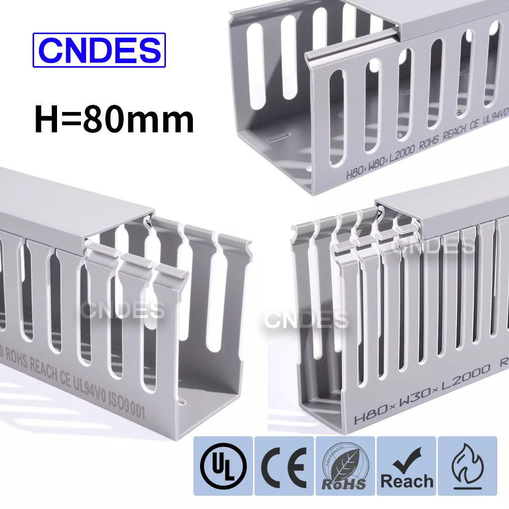 Αγωγός καλωδίου αυτοματισμού PVC με σχισμή ύψους 80