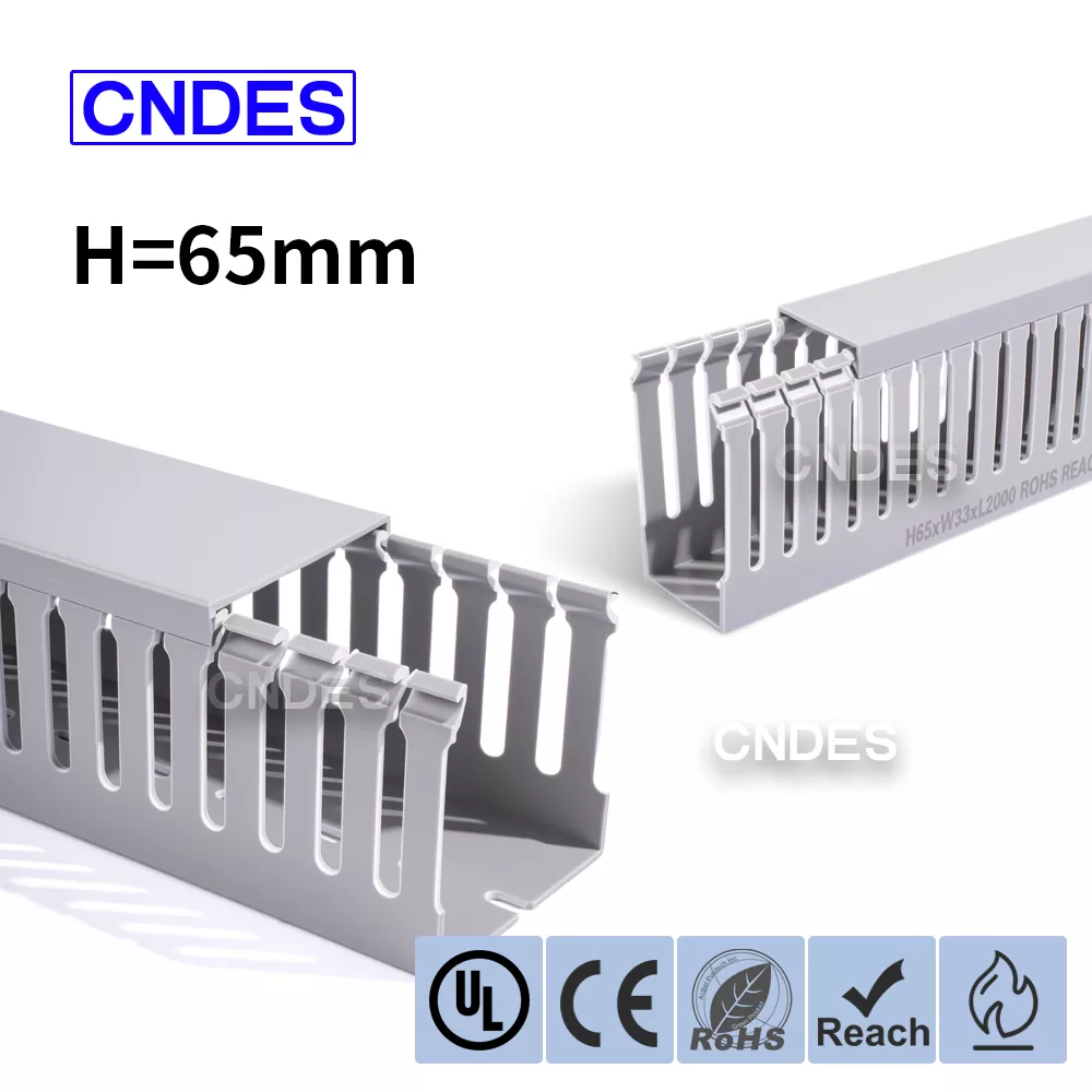 Βιομηχανικός αγωγός καλωδίωσης PVC με σχισμή ύψους 65 mm